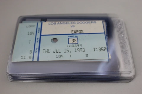 Los Angeles Dodgers Vintage Ticket vs. Expos July 15 1993 Cover