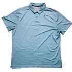 Nike Shirt Mens XL Blue Camo Golf Polo Dri-Fit Short Sleeve