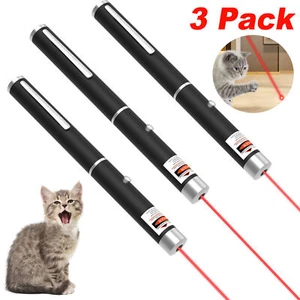 3 Pack 900Mile Strong Laser Pointer Pen 650nm Red Light Visible Beam Lazer Torch - Picture 1 of 8