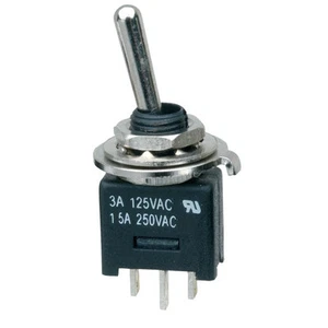 TOGGLE SWITCH MINIATURE 3P SPDT ON-ON (Stk: 14030C) - Imagen 1 de 1