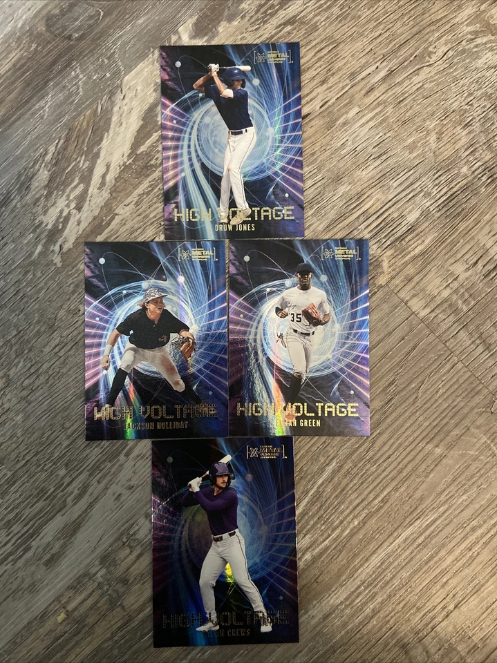 (4) 2023 SKYBOX METAL UNIVERSE CHAMPIONS HIGH VOLTAGE DYLAN CREWS, DRUW JONES... - Image 1 of 1