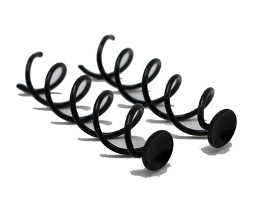 50 Black Spiral Spin Screw Bobby Pin Hair Clip Twist Barrette 50mm with Bowl Pad - Image 1 of 4