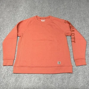 Carhartt Youth Size XL (16-18) Sweatshirt Relaxed Fit Orange Logo Sleeve - Picture 1 of 11