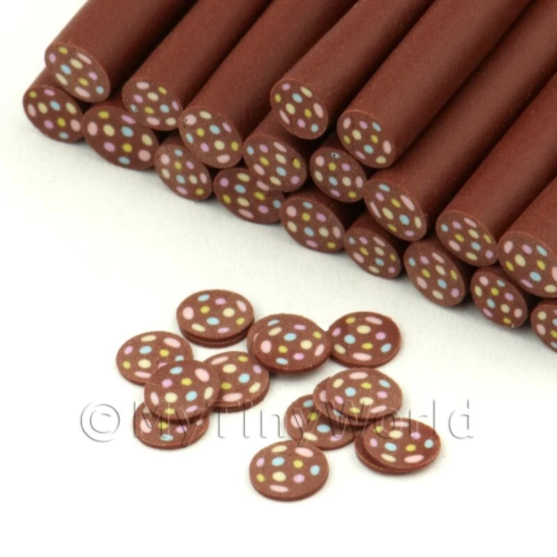 MYTINYWORLD 2 x Handmade Smartie Chocolate Nail Art Cane