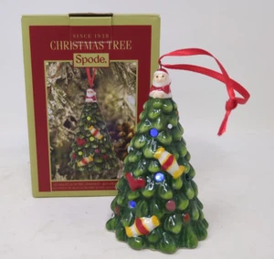 Spode LED Multicolor Cerámica ÁRBOL DE NAVIDAD Adorno SANTA CLAUS Topper ILUMINADO - Imagen 1 de 9