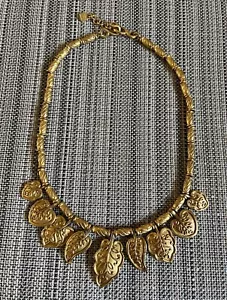 Collar Hoja Tono Oro Diseñador UNGARO - Imagen 1 de 8
