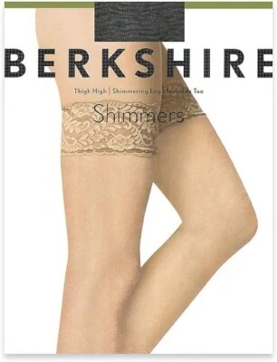 Berkshire Shimmers Lace Top Thigh High with Invisible Toe 1340 Stay Ups Sheer - Image 1 of 4