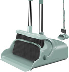 Kelamayi Upgrade Broom and Dustpan Set, Large Size and Stiff Broom Dust pan with