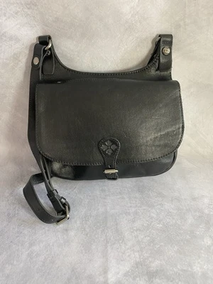 Patricia Nash Bolso de Mano Londres Bolso de Montura Cuero Negro Bandolera de Hombro Moto Foto 1 de 4