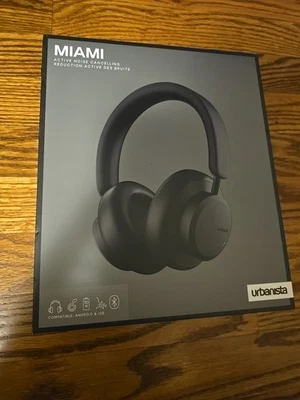 Urbanista Wireless Miami Over Ear Bluetooth Headphones - Midnight Black - Image 1 of 4