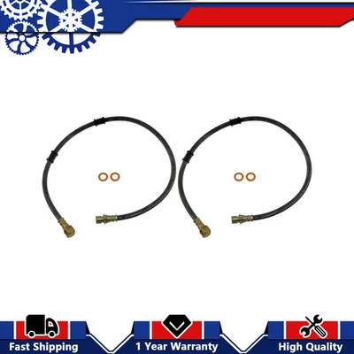 Juego de mangueras de freno delanteras 2x para International Harvester 4700LP 6,7 L 1994-1995 Foto 1 de 4