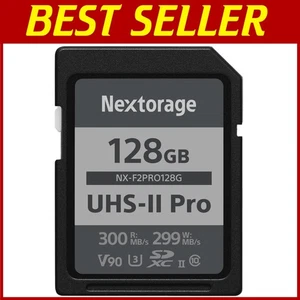 Award-Winning 128GB V90 SDXC Memory Card - 300MB/s Read for Photographers - Picture 1 of 12