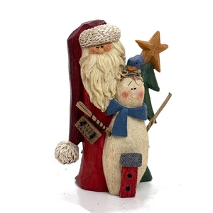 Weihnachten Santa n Schneemann n Baum Schild sagt Tis The Season 5 Zoll groß CMI Henton - Bild 1 von 2