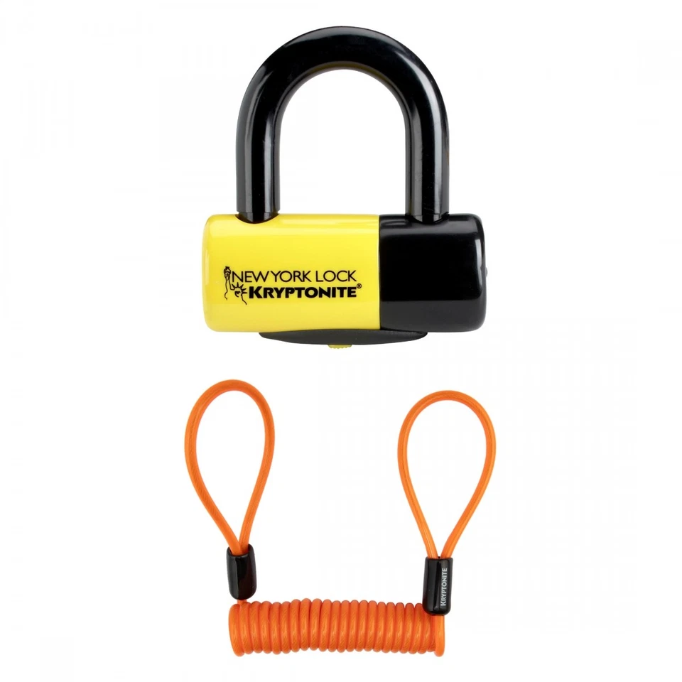 Kryptonite New York Disc Lock Premium Steel Security Lock with Reminder Cable & - Image 1 of 1