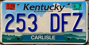 TARGA USA auto KENTUCKY nuvola anni 2000 Rara - Qui TARGHE AMERICANE ORIGINALI - Picture 1 of 5