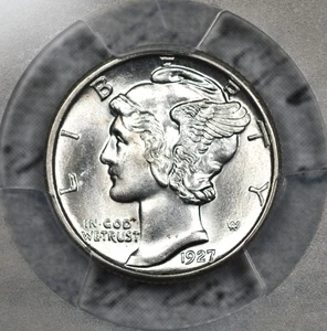 1927-P Mercury Dime PCGS MS63FB Full Bands Nice! #DZU9 - Bild 1 von 3