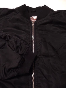 HARLEY DAVIDSON Men's Full Zip Mock Neck 100% Nylon (L) LINED BOMBER Jacket - Picture 1 of 8