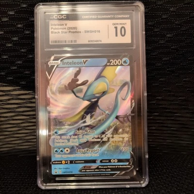 Inteleon V Pokémon Sword & Shield Black Star CGC GEM MT 10 2020  - Image 1 of 4