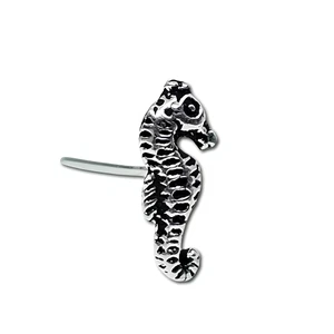Pendiente para nariz de caballito de mar, pez, 22 g (0,6 mm), plata de ley... - Imagen 1 de 19
