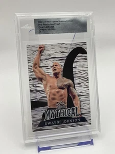 2024 Leaf Metal DWAYNE ROCK JOHNSON Pre-Production Proof CLEAR LOCHNESS 1/1 WWE - Picture 1 of 3