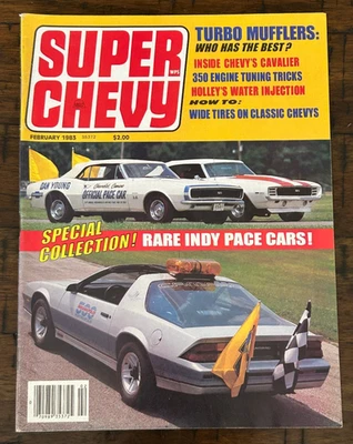 February 1983 SUPER CHEVY Magazine Indy Pace Camaros, Impalas Foto 1 de 4