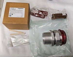 Appleton TMCX250A, Exp Proof Metal Clad Cable Connector, 2-1/2 In Aluminum 1 PC - Picture 1 of 16