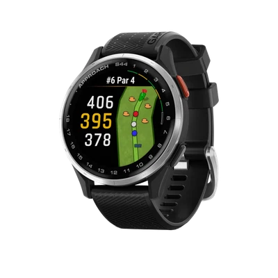 Garmin Approach S44, Silver Bezel/Black Band, (010-03009-00) - Image 1 of 4