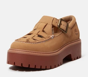 Timberland Stone Street Buckle Shoe Beige/Brown Size 5 BNIB 😊 - Picture 1 of 11