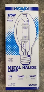 SATCO HyGrade Metal Halide Lamp Bulb 175W S5829 HID Mogul Base ED28 Clear - Picture 1 of 3
