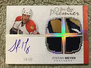 2007-08 OPeeChee Premier STEFAN MEYER Rookie RC Patch Autograph #/35 Panthers - Picture 1 of 5
