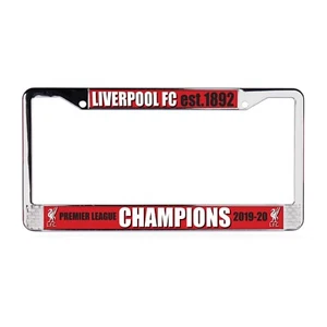Liverpool FC Champions 3D Polyurethane Domed Chrome License Plate Frame Car-SUV - Picture 1 of 2