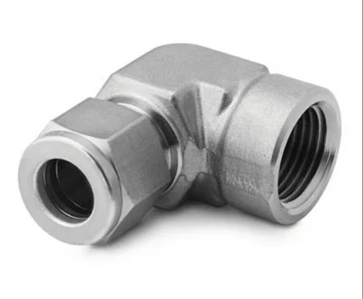 1/4 Tube OD x 1/2 FNPT Female Elbow Fitting 316ss Hy-lok Superlok CLF4-8N-S316 - Image 1 of 2