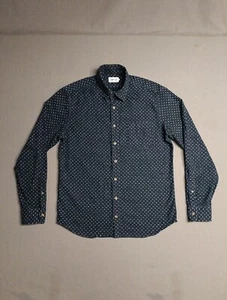 Taylor Stitch Hemd Herren Größe 40 Blau Oxford Knopfleiste Baumwolle Grafik AOP EUC - Bild 1 von 12