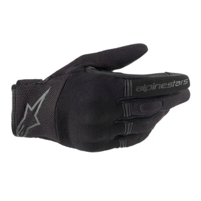 Guantes cortos ligeros blindados Alpinestars cobre CE para motocicleta - negros Foto 1 de 4
