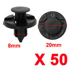 50X/Set 8mm Hole Plastic Rivets Fastener Push Clips Black for Car AutoO~ja