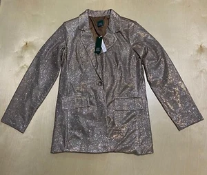 Women's Oversized Glitter Blazer Wild Fable Copper Size Medium Flashy Fancy - Picture 1 of 10