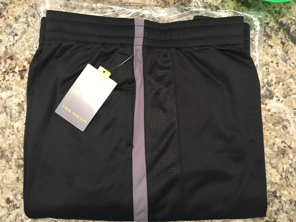 NUEVO: Pantalones deportivos para hombre Tek Gear negros grises elásticos y cintura atada 2XL XXL Foto 1 de 1