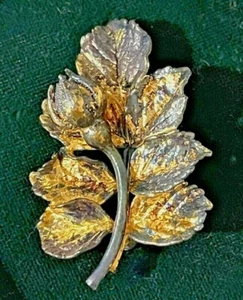 Beautiful Vintage Flora Danica Flower Brooch Stamped Sterling Silver 925 Denmark - Picture 1 of 11
