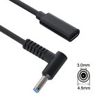 Type-c female to DC 4.5mm x 3.0mm Power PD Fast Charge Cable For HP Laptop C