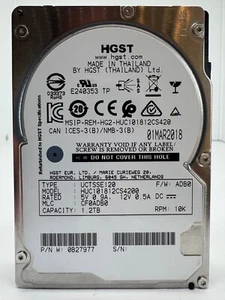 1,2TB HGST Ultrastar C10K1800 HUC101812CS4200 interne Festplatte SAS 2,5" - Bild 1 von 4