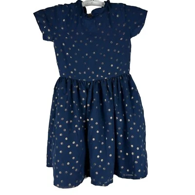 Carter's Kid Navy Blue Polka Dot Dress Size 8 - Image 1 of 4
