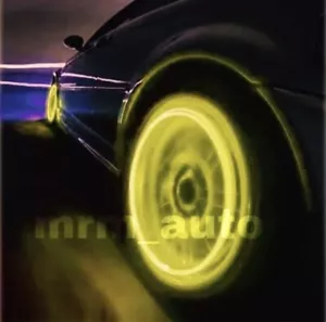 Luce Teschio LED 2x Giallo Pneumatici Ruote Valvola Stelo Tappi Moto Auto Camion Bici - Foto 1 di 4