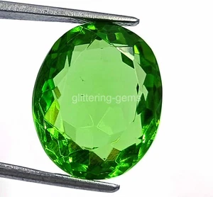 Top Quality 20.80 Ct Certified Green Moldavite Oval Shape Loose Gemstone 4AUY - Picture 1 of 6