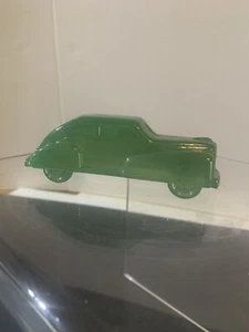 Vintage Green glass sedan Candy container - Picture 1 of 5