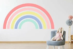 RAINBOW WALL STICKER Gender Neutral Boho Scandinavian decal art - Picture 1 of 4