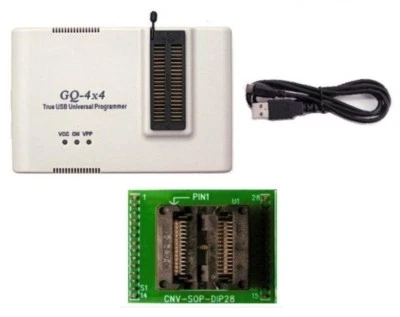 GQ PRG-118 GQ-4X4 Programmer + ADP-028 SOIC28-DIP28 adapter Support W25Q256 - Image 1 of 3