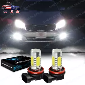 H8 LED Fog Light Bulb 6000K Bright White For KIA Optima 2011 2012 2013 2014 2015 - Picture 1 of 12