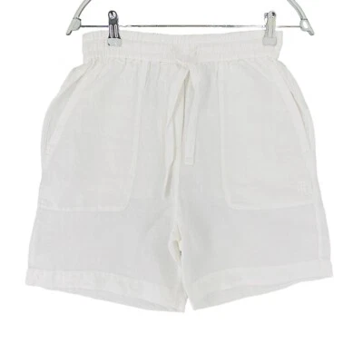 Tommy Hilfiger Women White Relaxed Fit Linen Shorts EUR 34 UK 6 US 2 - Image 1 of 4