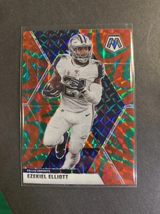 2020 Mosaic Football EZEKIEL ELLIOTT Green Reactive Mosaic Prizm Dallas Cowboys - Picture 1 of 2