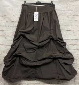 Moonshine Fashion Damen Maxi Rock Ballon Lagenlook Übergröße 46 48 50 Neu dbraun - Bild 1 von 4